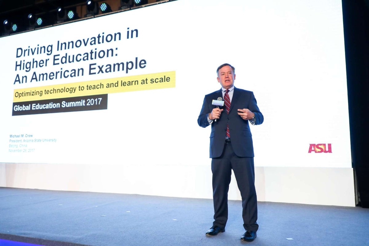 ASU President Michael Crow Global Education Summit China 2017 