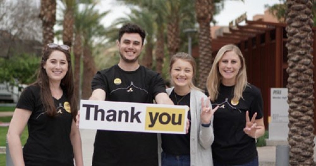 ASU students say thank you