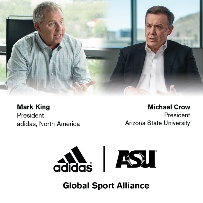 adidas North America CEO Mark King and ASU President Michael Crow