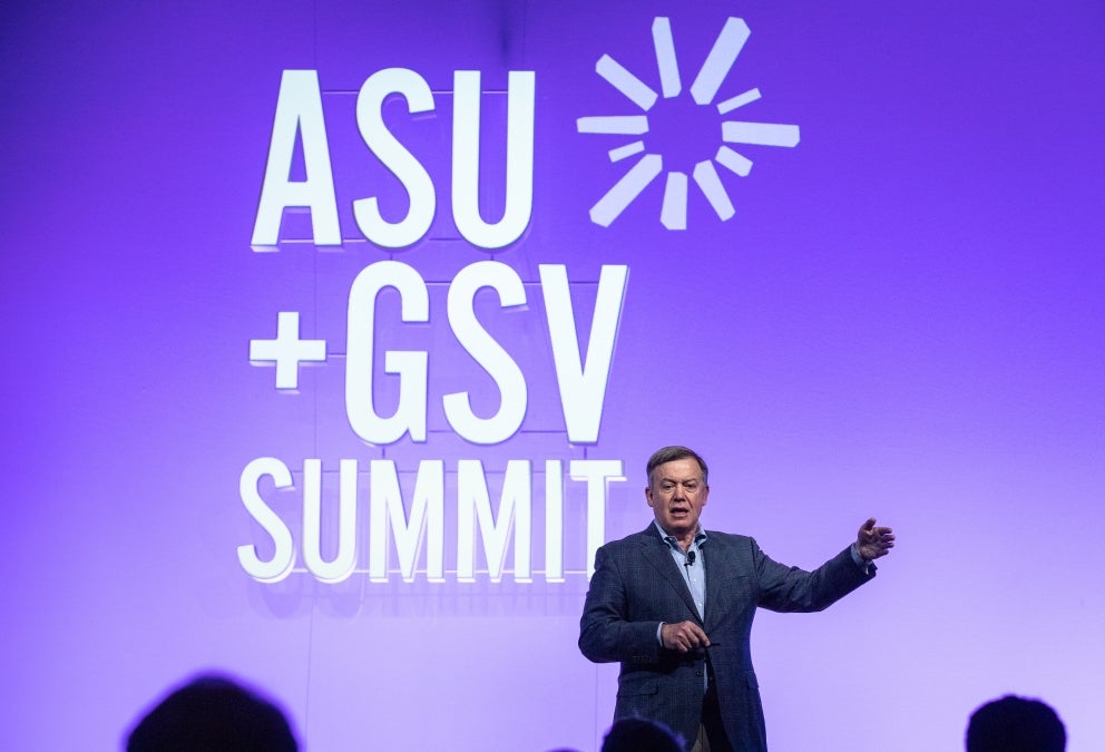 ASU President Michael Crow at the 2018 ASU+GSV Summit in San Diego, California 