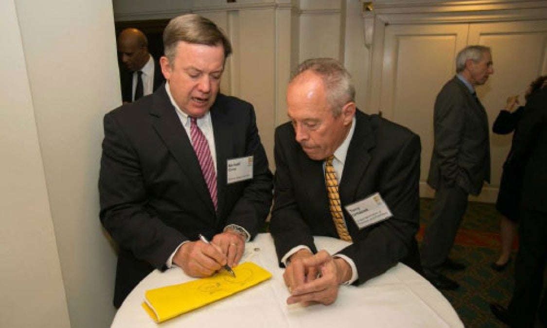 ASU President Michael Crow in conversation at the National Competitiveness Forum in Washington, D.C.