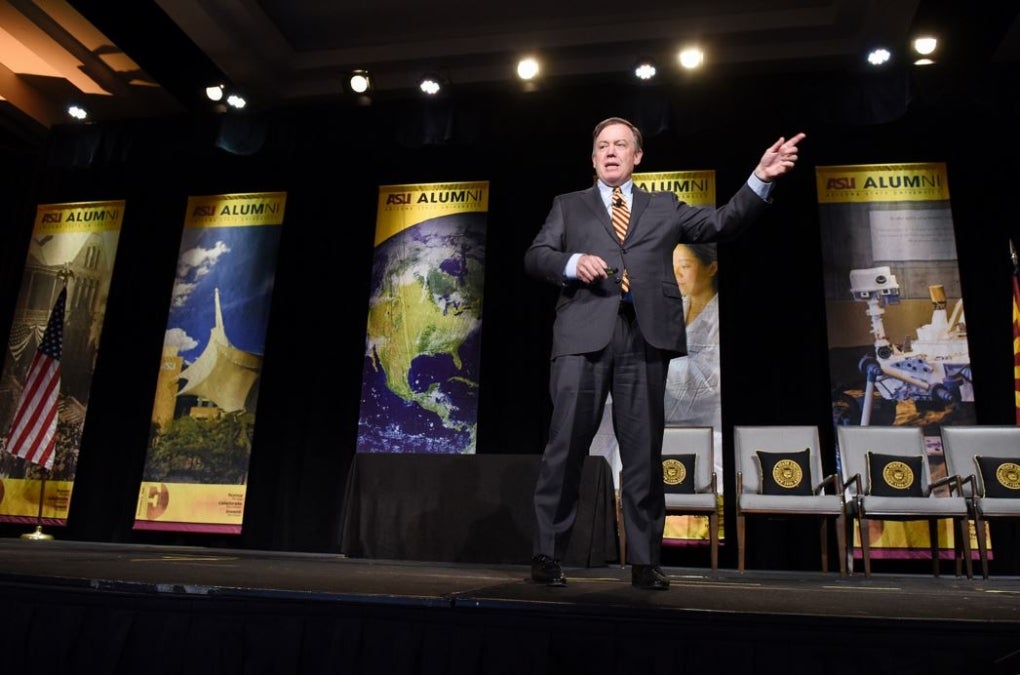 ASU President Michael Crow speaks at Founders' Day 2016.  
