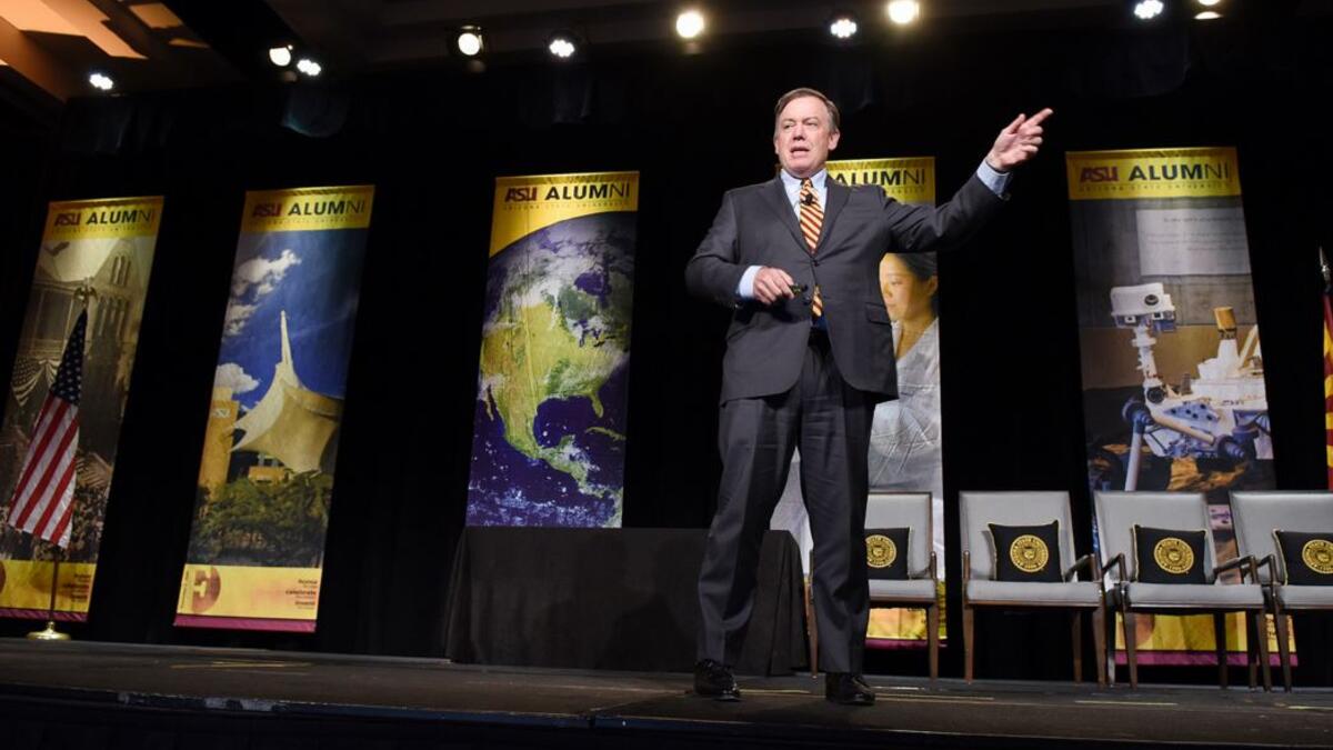 ASU President Michael Crow speaks at Founders' Day 2016.  