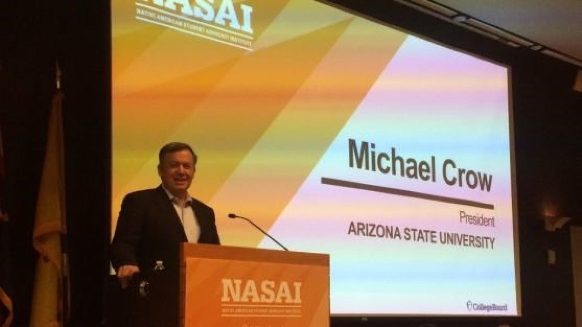 ASU President Michael Crow addresses NASAI