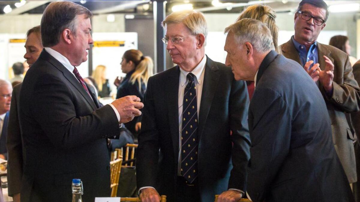 ASU President Michael Crow and George F. Will  