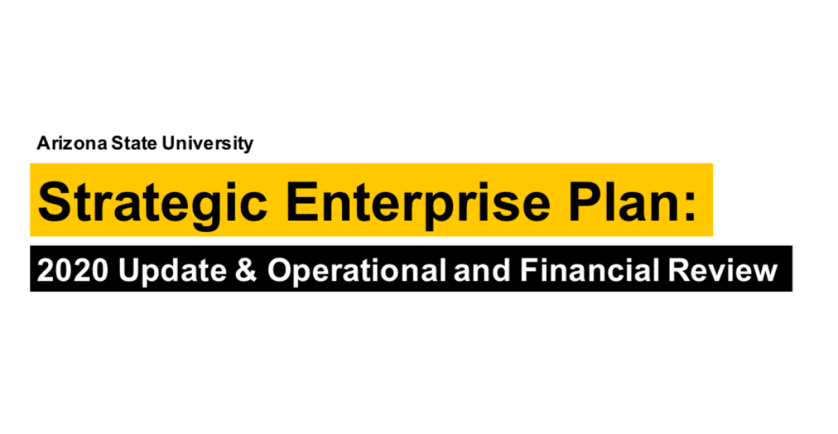 ASU Strategic Enterprise Plan 2020 