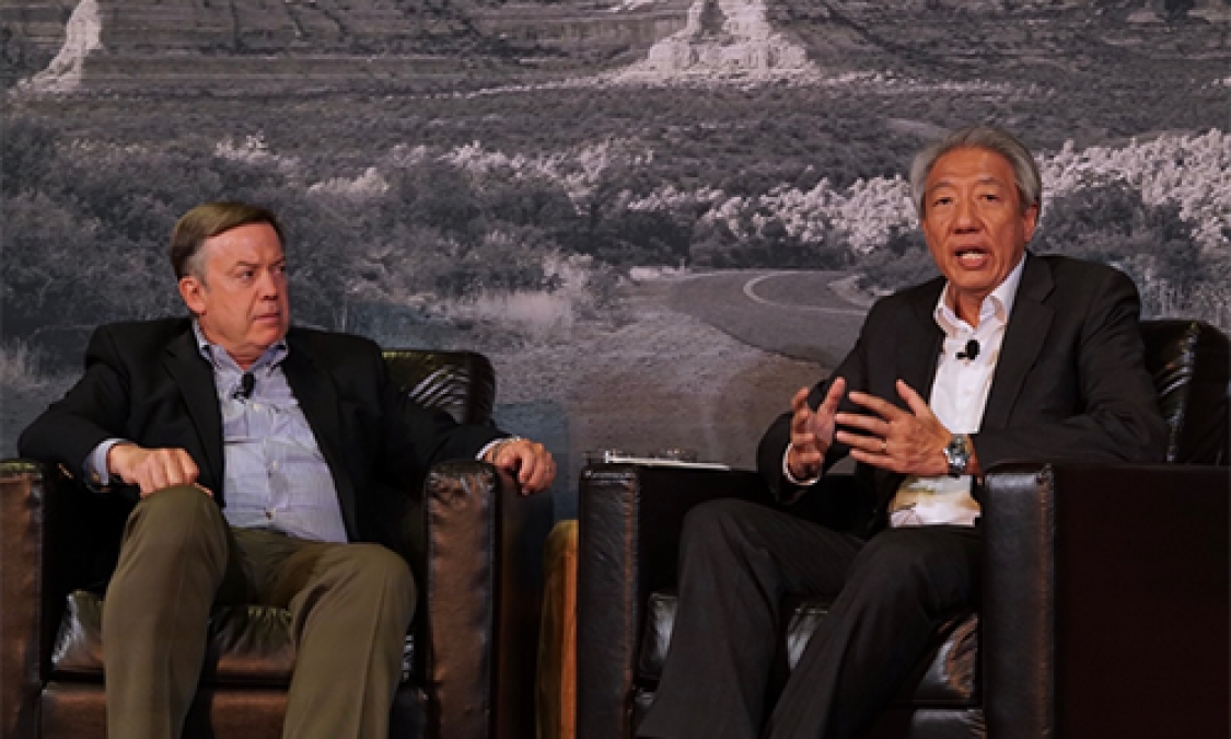 ASU President Michael Crow and Deputy Prime Minister Teo Chee Hean of Singapore